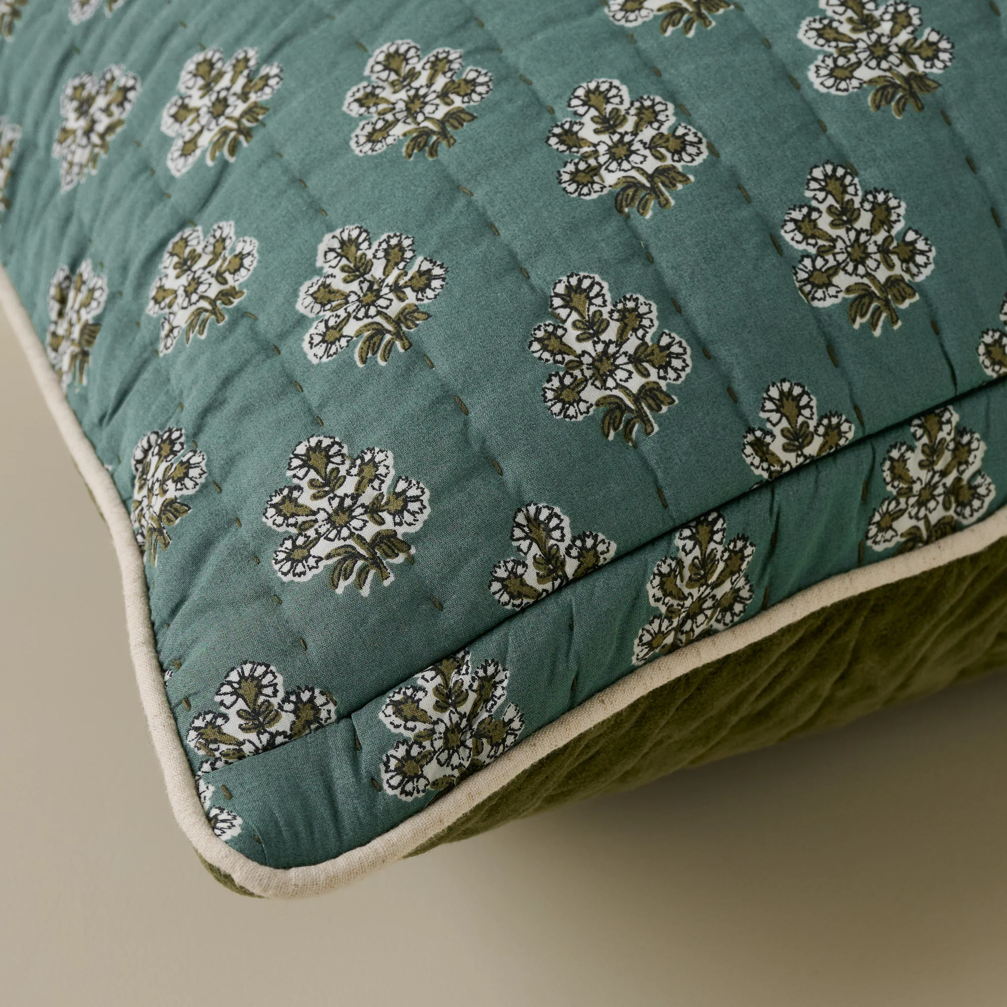 Audrey Velvet Lumbar Pillow- Winter Moss - Image 3