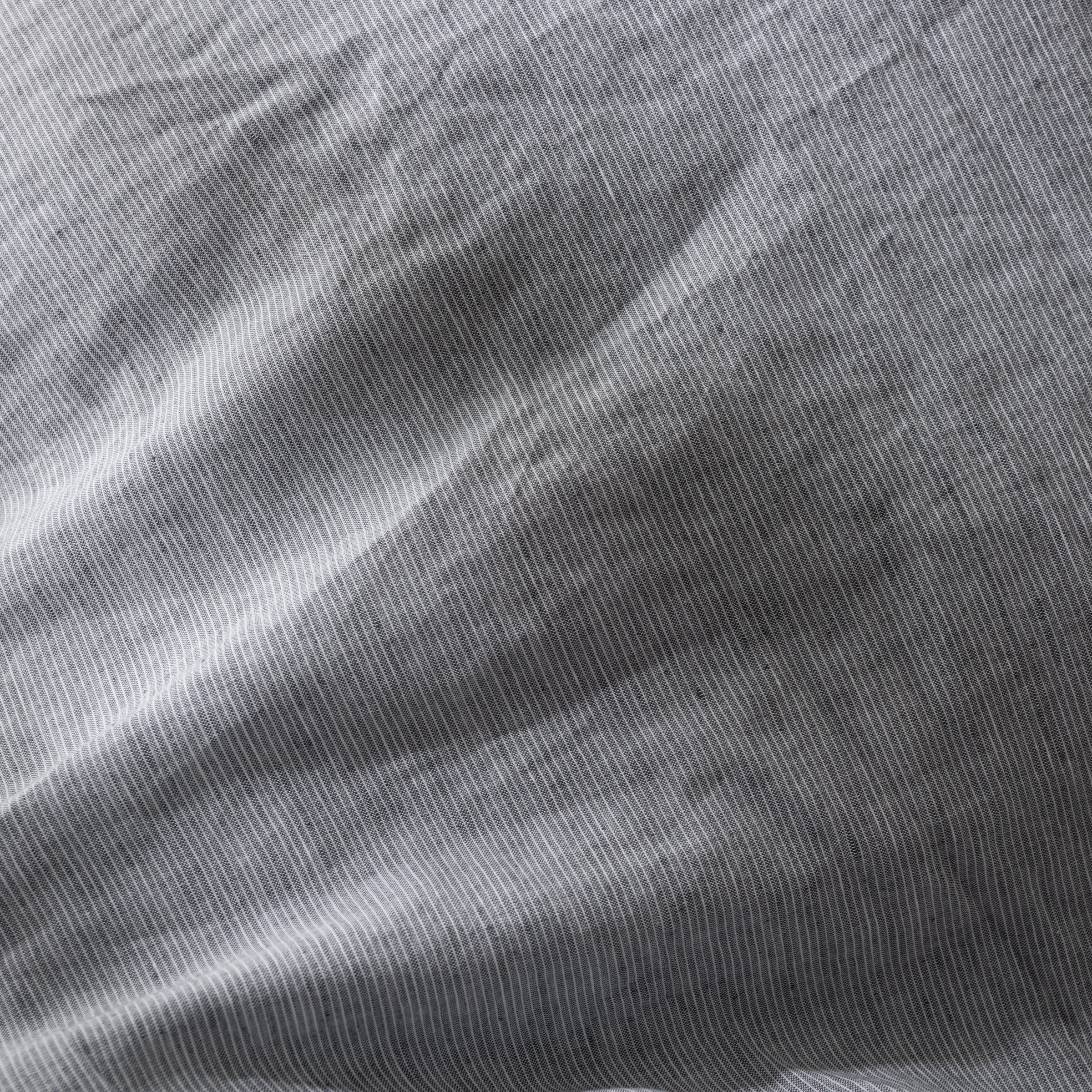 Charcoal Stripe Linen Cotton Duvet Cover - Image 5