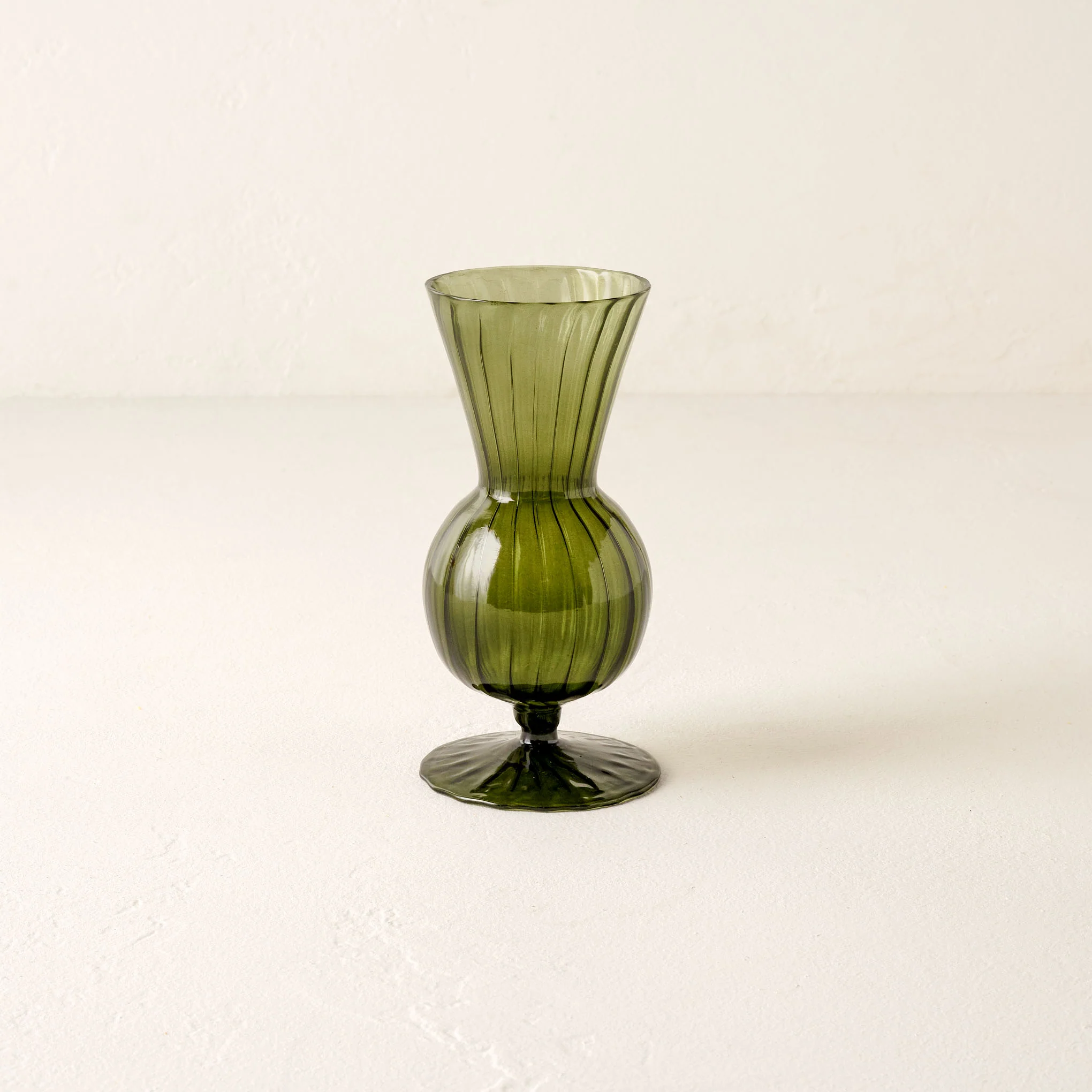 Fluted Green Glass Vase - Image 5