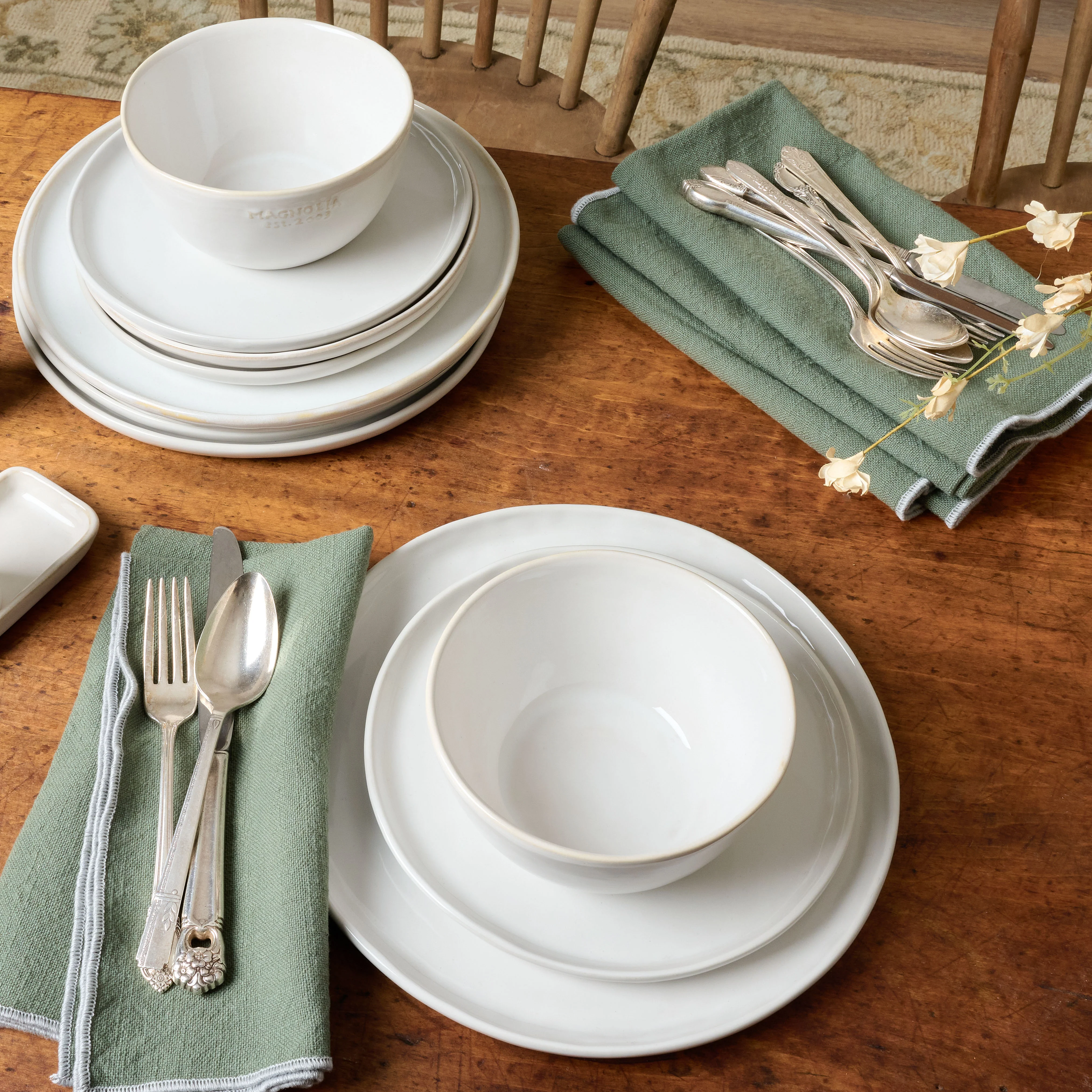 Green Tea Napkin Set of Four - Image 4