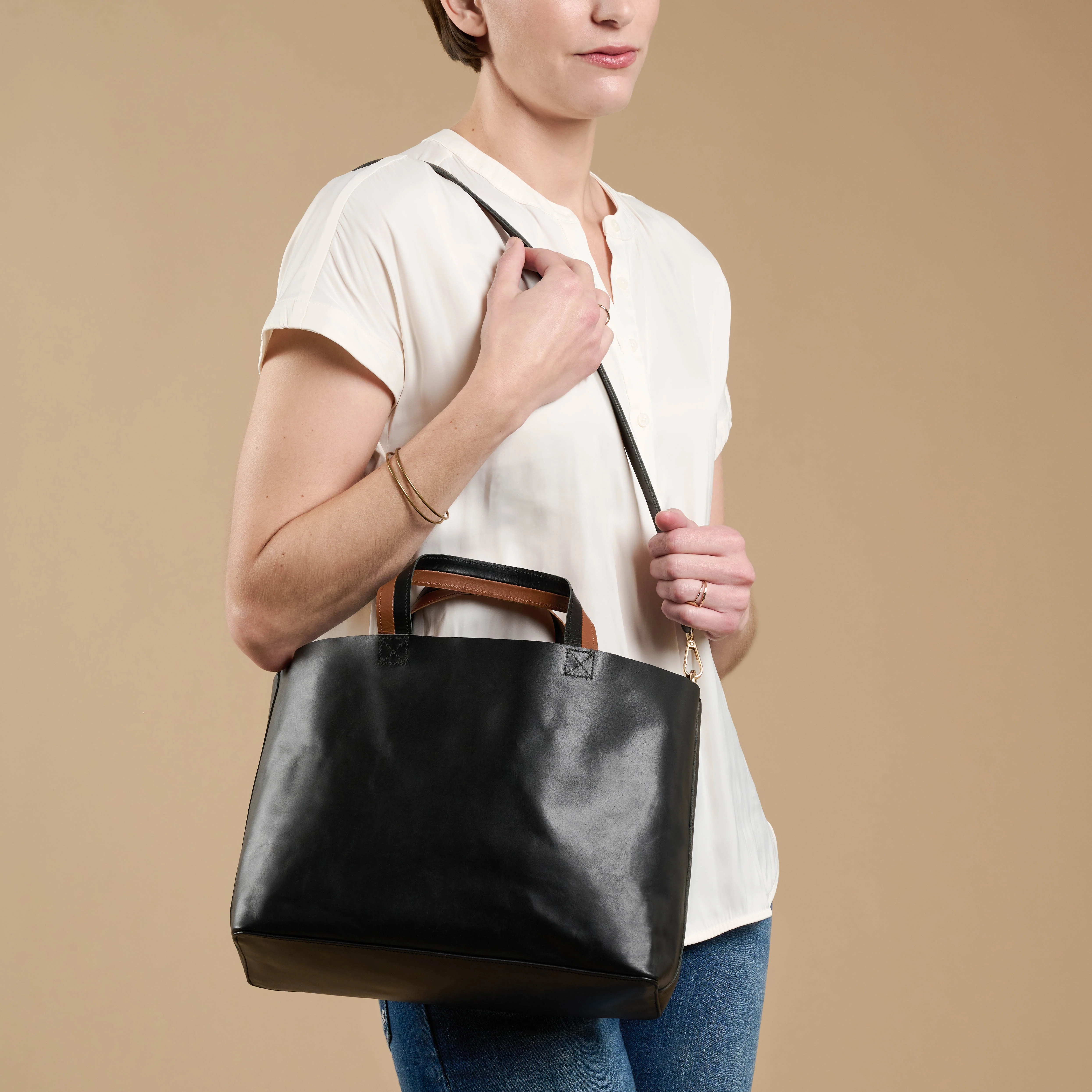 Magnolia Essential Black Crossbody Tote - Image 4