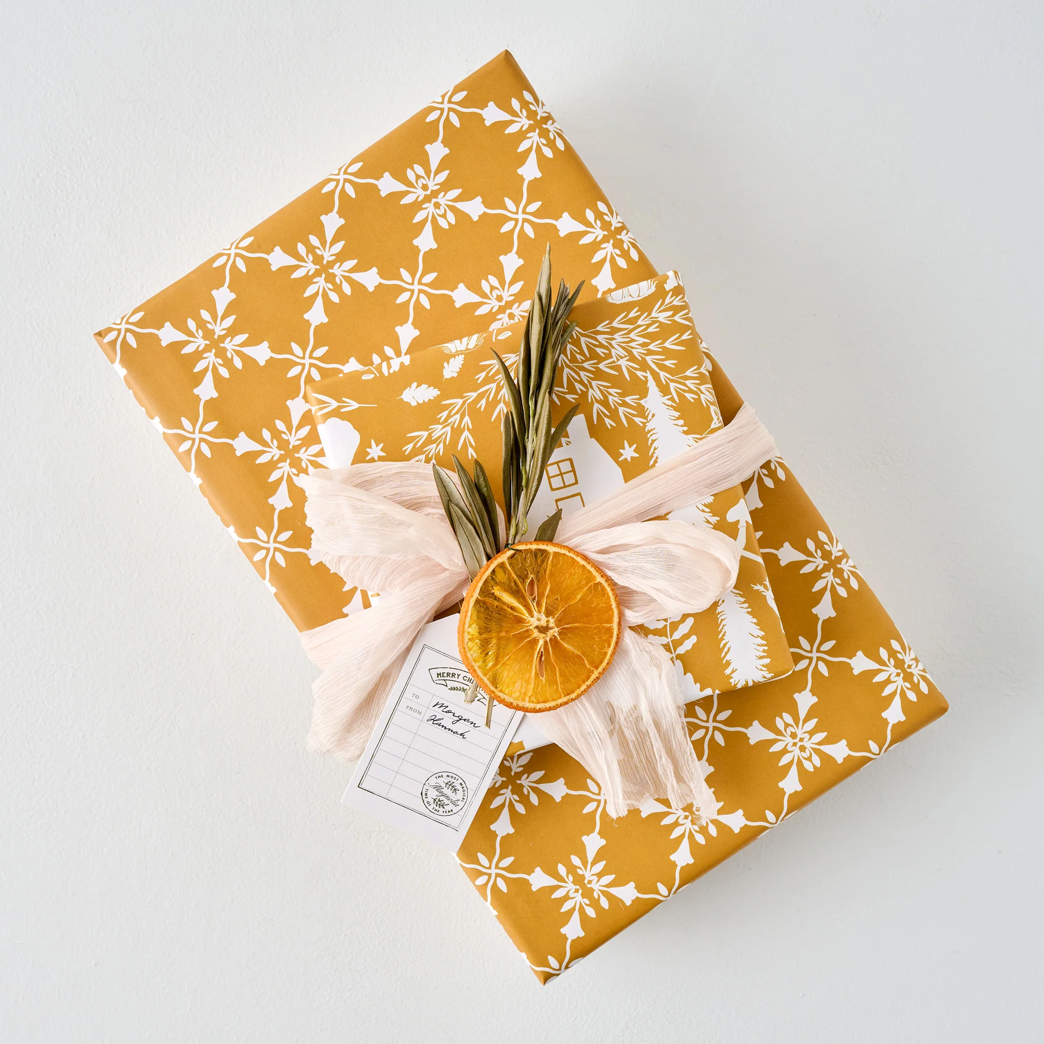 Magnolia Gold Woodland Wrapping Paper Sheets - Image 3