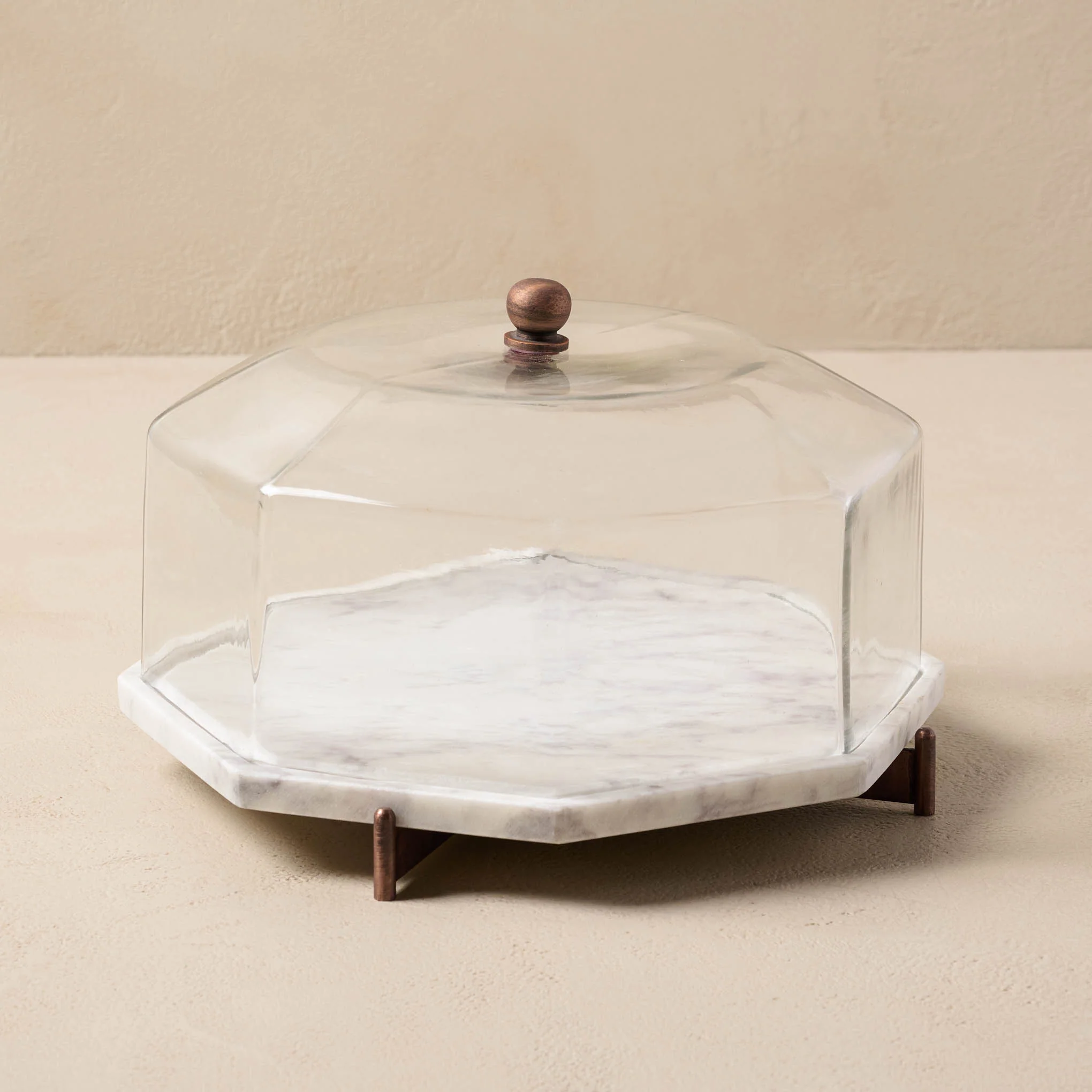 Marble and Copper Cake Stand - Image 3