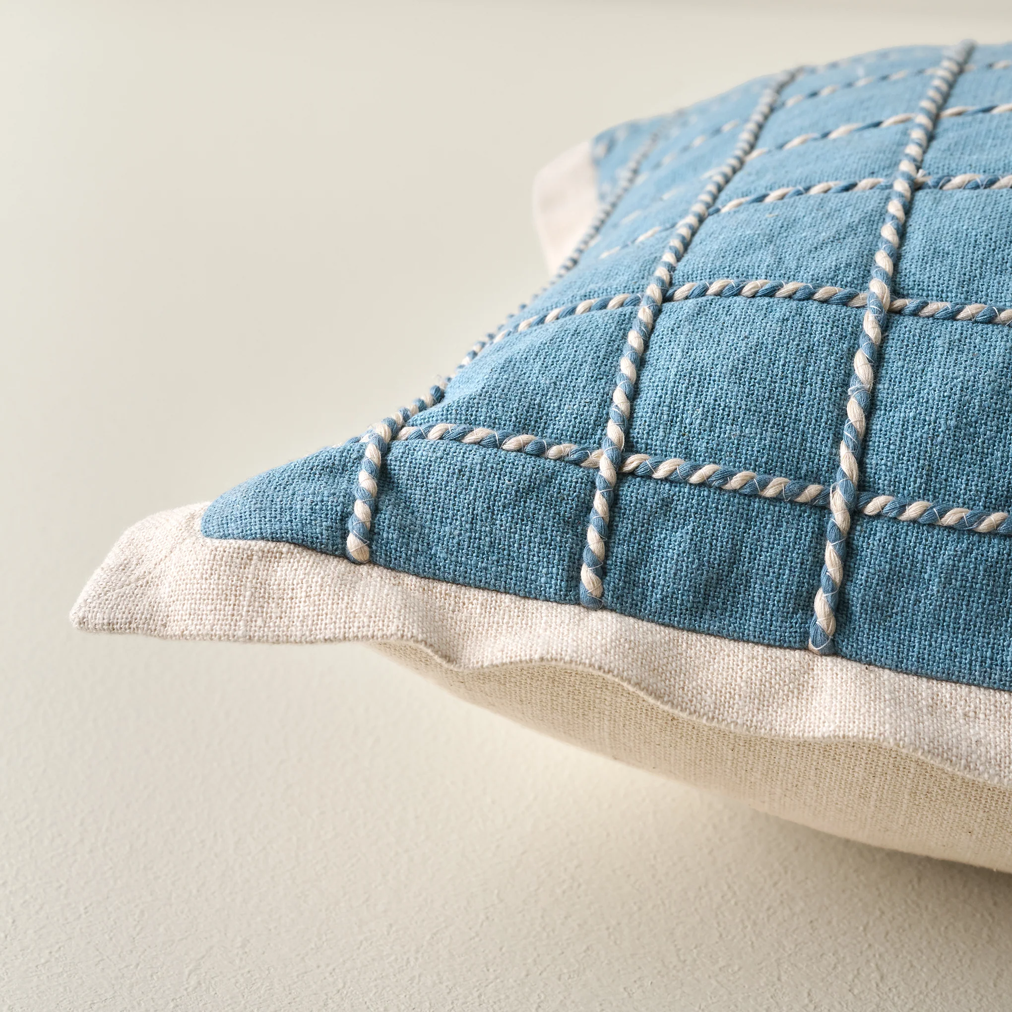 Saylor Grid Printed Lumbar Pillow - Image 3