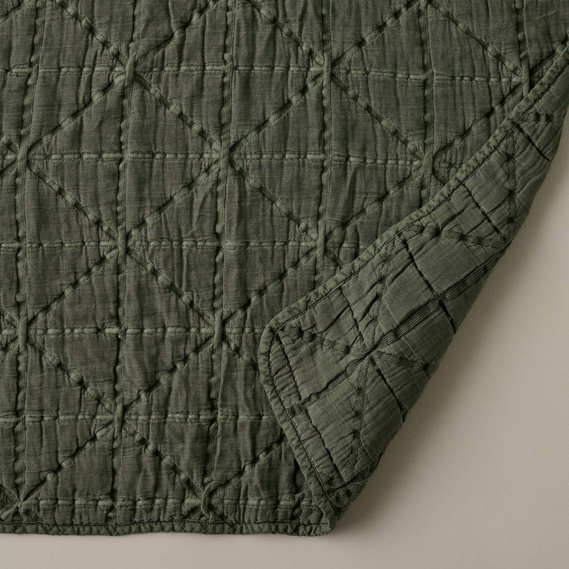 Sutton Winter Moss Matelasse Coverlet - Image 3