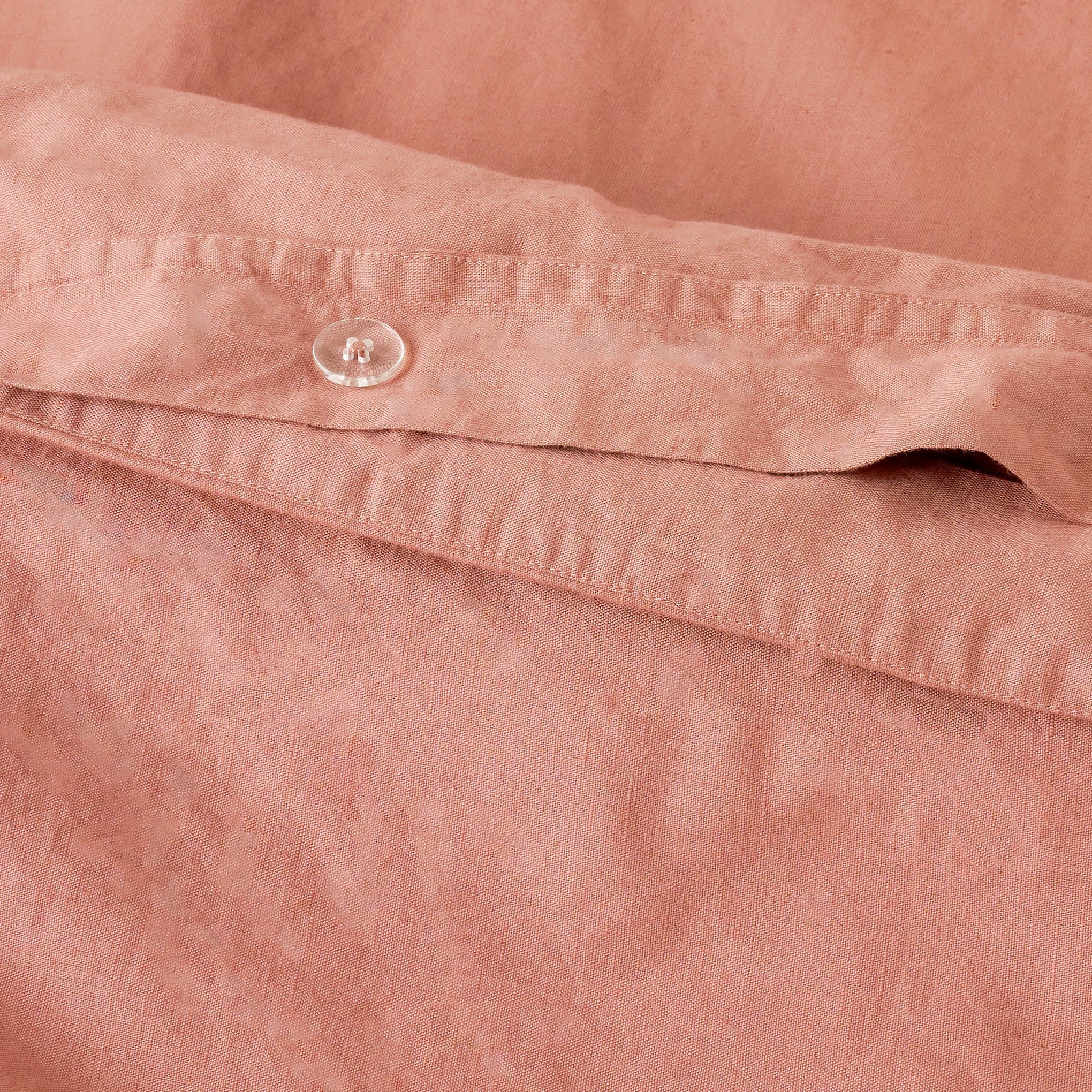 Washed Linen Cotton Duvet Cover - Desert Clay - Image 3